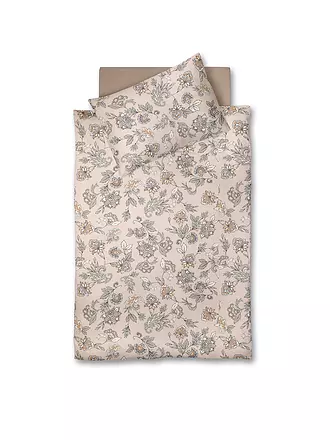 FLEURESSE | Linge de lit en satin MODERN GARDEN B 70x90cm/140x220cm Sandstone | 